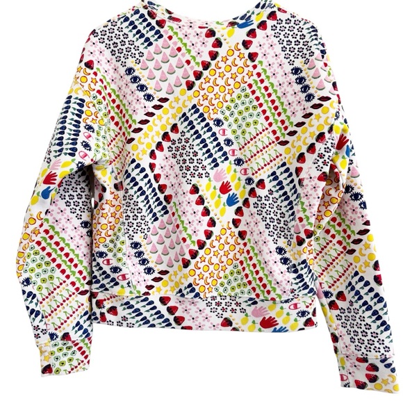 Champion x Susan Alexandra Fruit Eye Moon Reverse Weave Sweatshirt Medium - Picture 6 of 12